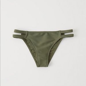 GREENRIBBED STRAPPY CHEEKY BIKINI BOTTOM